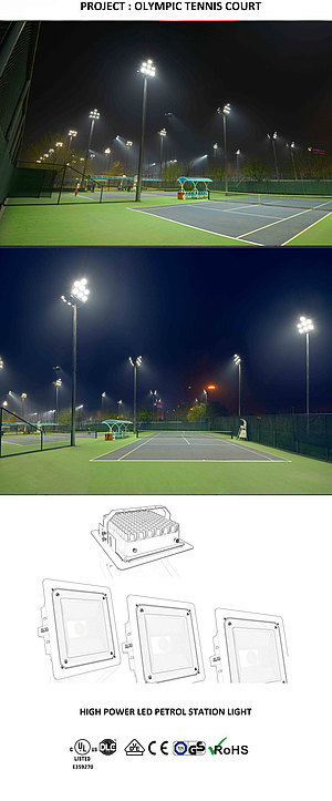 Leuchten für Tennisplätze 